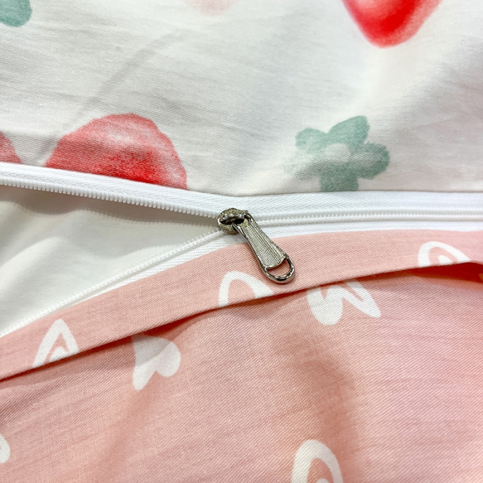 91家纺网 家纺一手货源 找家纺 晨希2023年新款全棉花卉印花简约款多规格四件套 梦幻爱心