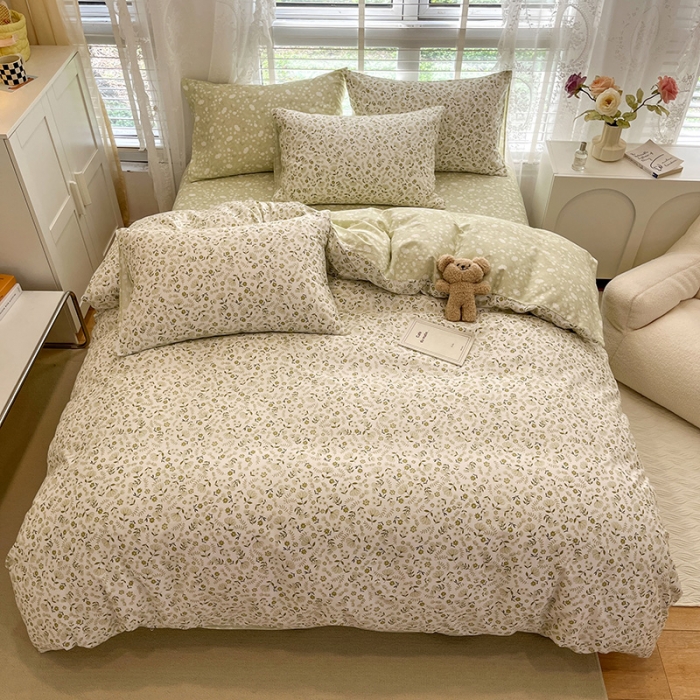 91家纺网 家纺一手货源 找家纺 晨希2023年新款全棉花卉印花简约款多规格四件套 小雅