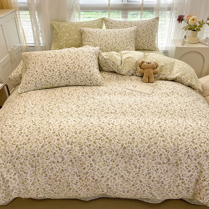 91家纺网 家纺一手货源 找家纺 晨希2023年新款全棉花卉印花简约款多规格四件套 小雅