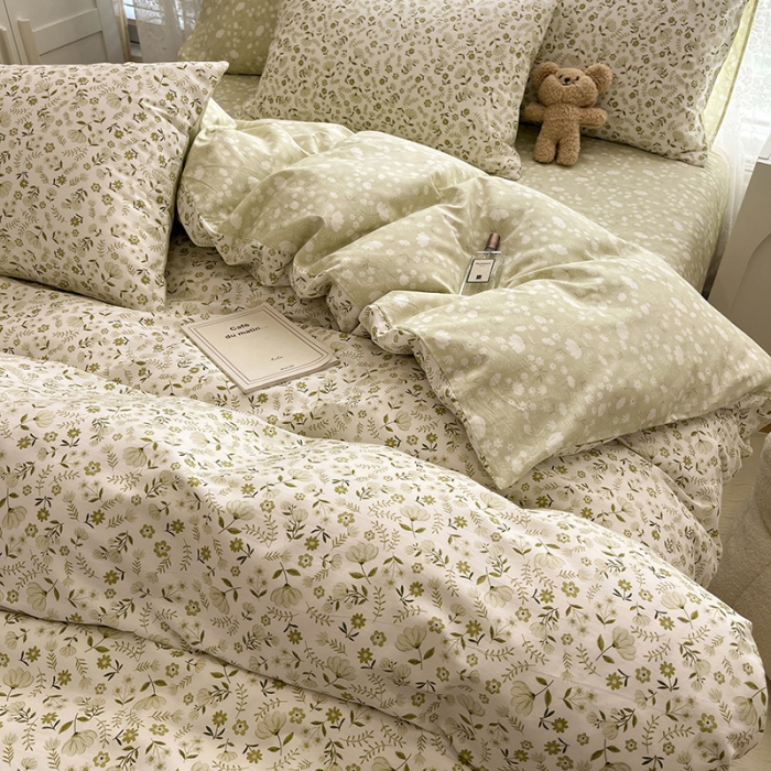 91家纺网 家纺一手货源 找家纺 晨希2023年新款全棉花卉印花简约款多规格四件套 小雅