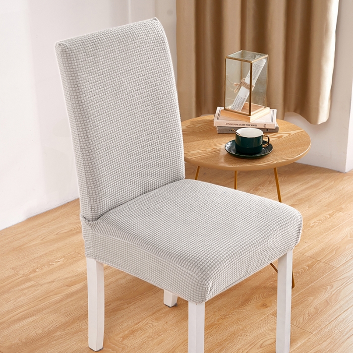 91家纺网 家纺一手货源 找家纺 丝绮鹿 2023新款玉米粒椅子套（全包常规款） 奶白