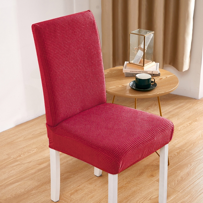 91家纺网 家纺一手货源 找家纺 丝绮鹿 2023新款玉米粒椅子套（全包常规款） 酒红