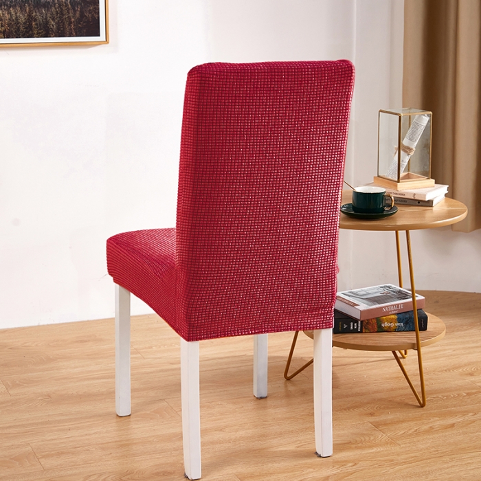 91家纺网 家纺一手货源 找家纺 丝绮鹿 2023新款玉米粒椅子套（全包常规款） 酒红