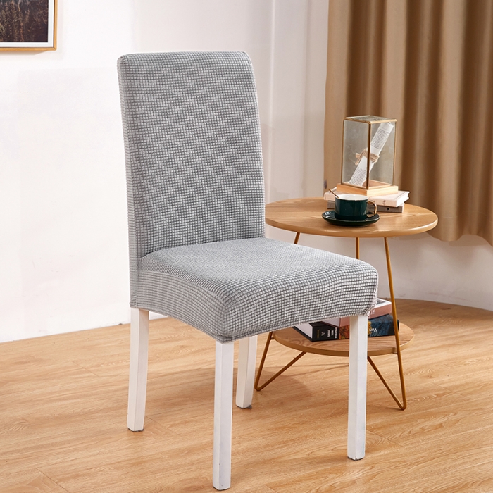 91家纺网 家纺一手货源 找家纺 丝绮鹿 2023新款玉米粒椅子套（全包常规款） 浅灰