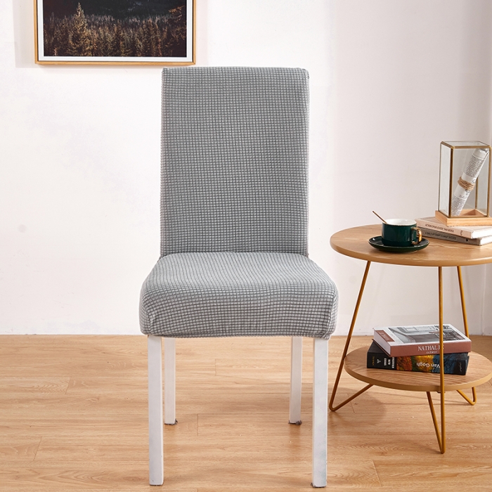 91家纺网 家纺一手货源 找家纺 丝绮鹿 2023新款玉米粒椅子套（全包常规款） 浅灰