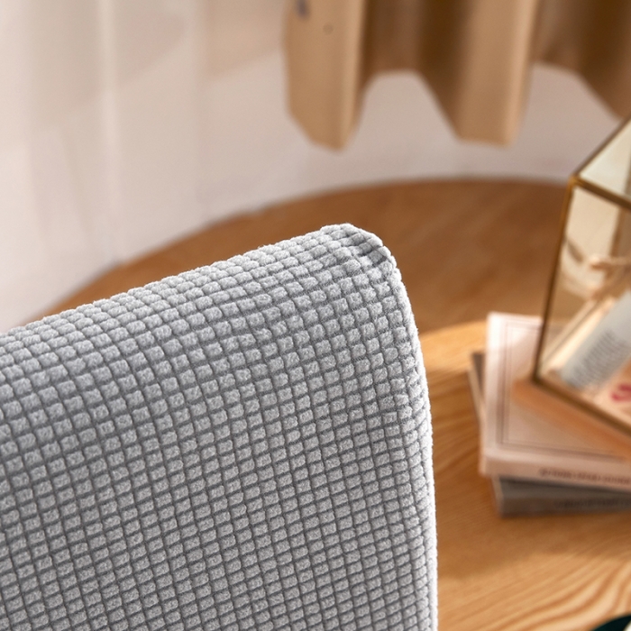 91家纺网 家纺一手货源 找家纺 丝绮鹿 2023新款玉米粒椅子套（全包常规款） 浅灰