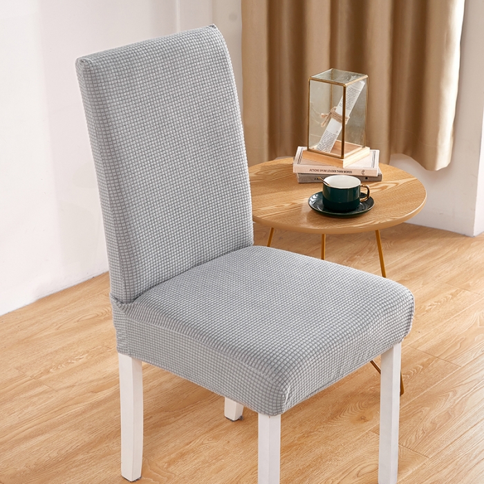 91家纺网 家纺一手货源 找家纺 丝绮鹿 2023新款玉米粒椅子套（全包常规款） 浅灰