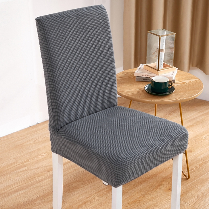 91家纺网 家纺一手货源 找家纺 丝绮鹿 2023新款玉米粒椅子套（全包常规款） 深灰