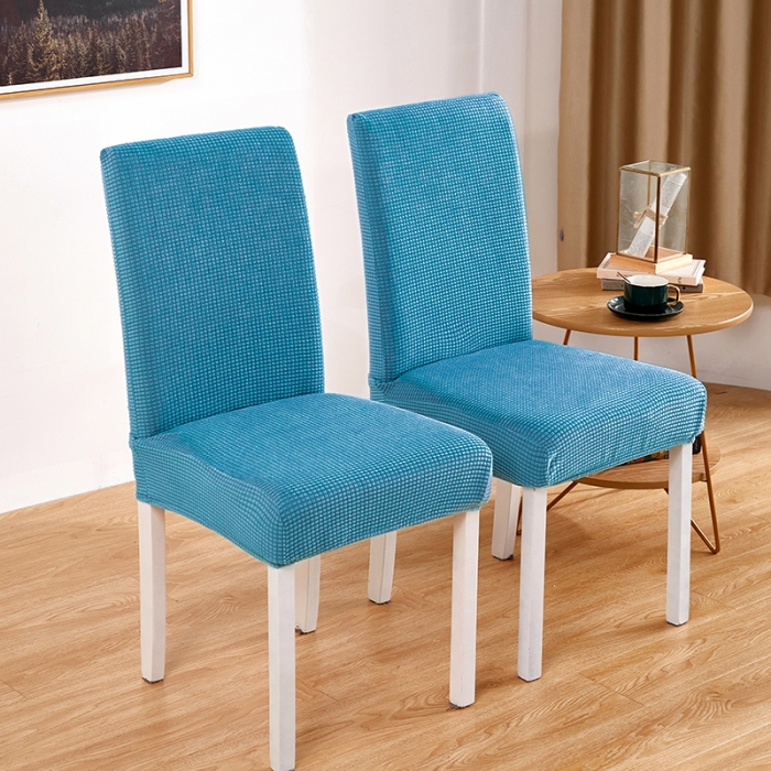 91家纺网 家纺一手货源 找家纺 丝绮鹿 2023新款玉米粒椅子套（全包常规款） 西湖蓝