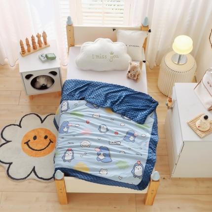 91家纺网 家纺一手货源 找家纺 （总）嗨生活 2023新款针织棉豆豆绒盖毯 夏被 幼儿园 儿童被子