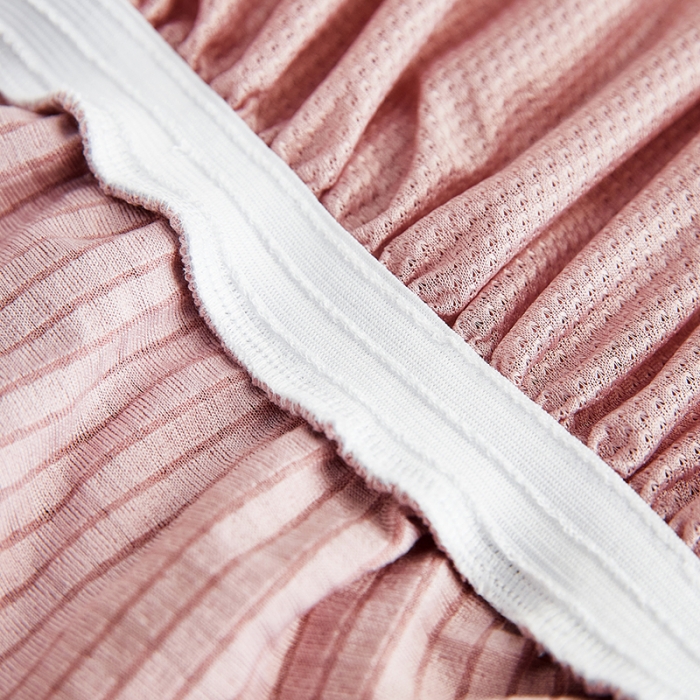 91家纺网 家纺一手货源 找家纺 丝绮鹿 2023新款玉米粒椅子套（裙边款） 暗粉