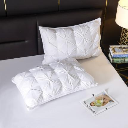 缔莱 2023新款95白鹅绒羽绒枕头枕芯 白色48*74cm中枕