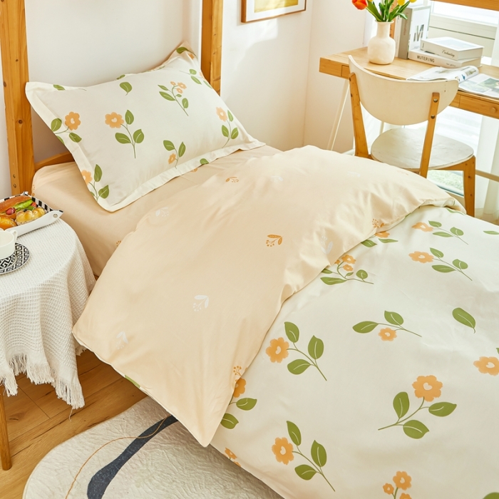 91家纺网 家纺一手货源 找家纺 卓越 2023新款128*68全棉印花三件套 恋恋花海