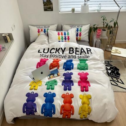 91家纺网 家纺一手货源 找家纺 色鬼布艺 2023新款博主风春夏冰丝四件套水洗真丝天丝床单床笠款四件套