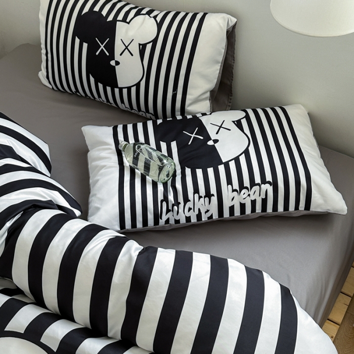 91家纺网 家纺一手货源 找家纺 色鬼布艺 2023新款博主风水洗真丝天丝床单床笠款四件套 律动