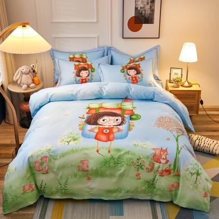 91家纺网 家纺一手货源 找家纺 （总）雲归梦2023新款13372全棉活性大版印花简约居家四件套