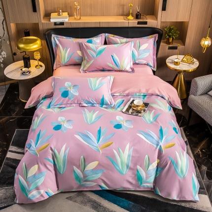 91家纺网 家纺一手货源 找家纺 （总）雲归梦2023新款13372全棉活性大版印花简约居家四件套