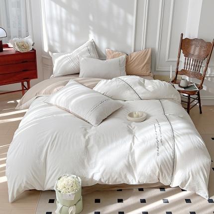 91家纺网 家纺一手货源 找家纺 （总）拼社 全棉水洗棉刺绣四件套纯棉床上用品