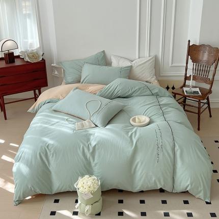 91家纺网 家纺一手货源 找家纺 （总）拼社 全棉水洗棉刺绣四件套纯棉床上用品