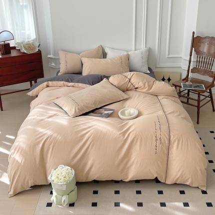 91家纺网 家纺一手货源 找家纺 （总）拼社 全棉水洗棉刺绣四件套纯棉床上用品