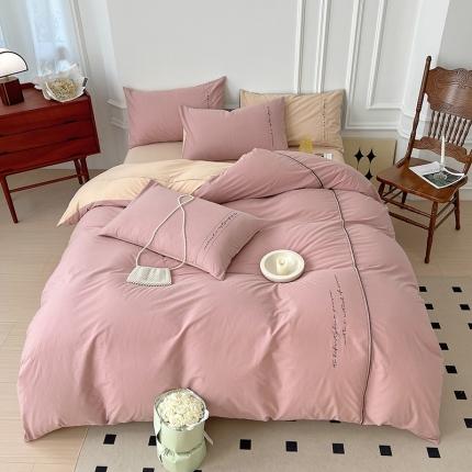 91家纺网 家纺一手货源 找家纺 （总）拼社 全棉水洗棉刺绣四件套纯棉床上用品