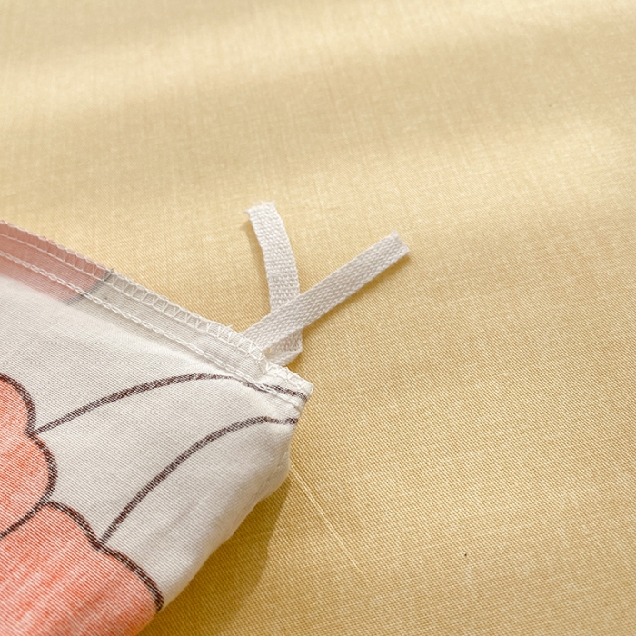 91家纺网 家纺一手货源 找家纺 木堇家居 2023新款13372全棉印花四件套 樱桃小兔