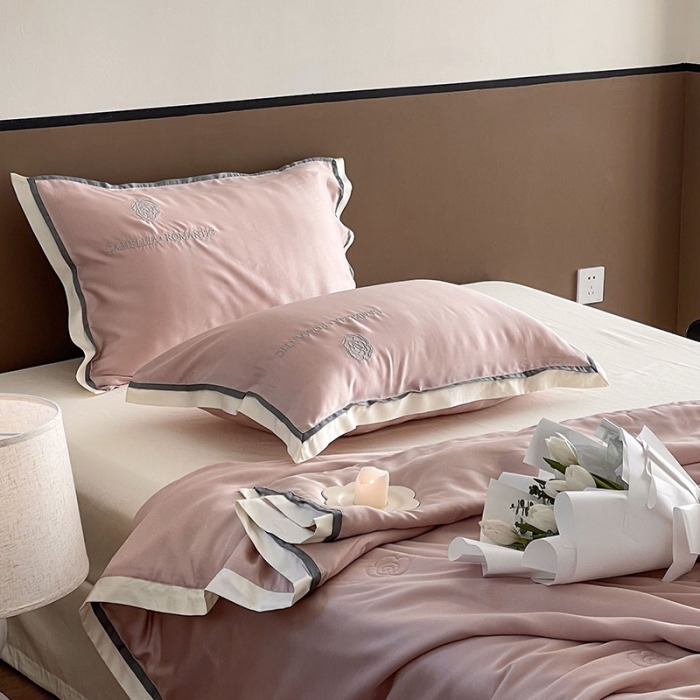 91家纺网 家纺一手货源 找家纺 (总) 汇庭 2023新款大豆蛋白纤维山茶花夏被