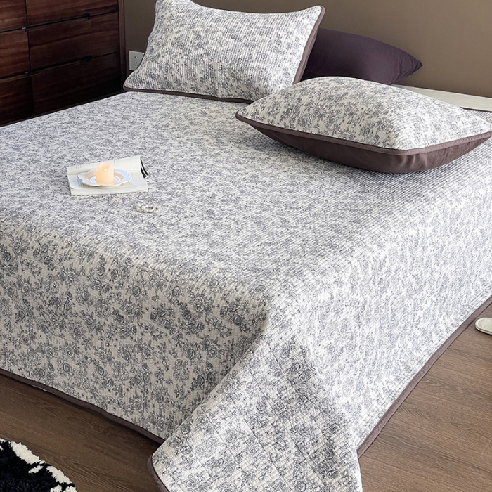 91家纺网 家纺一手货源 找家纺 汇庭 2023新款大鹅水洗棉床盖三件套 安莉庄园