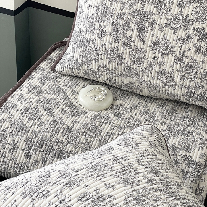 91家纺网 家纺一手货源 找家纺 汇庭 2023新款大鹅水洗棉床盖三件套 安莉庄园