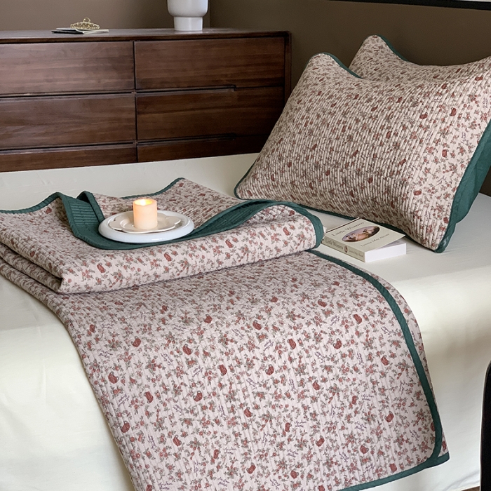 91家纺网 家纺一手货源 找家纺 汇庭 2023新款大鹅水洗棉床盖三件套 叮叮庄园