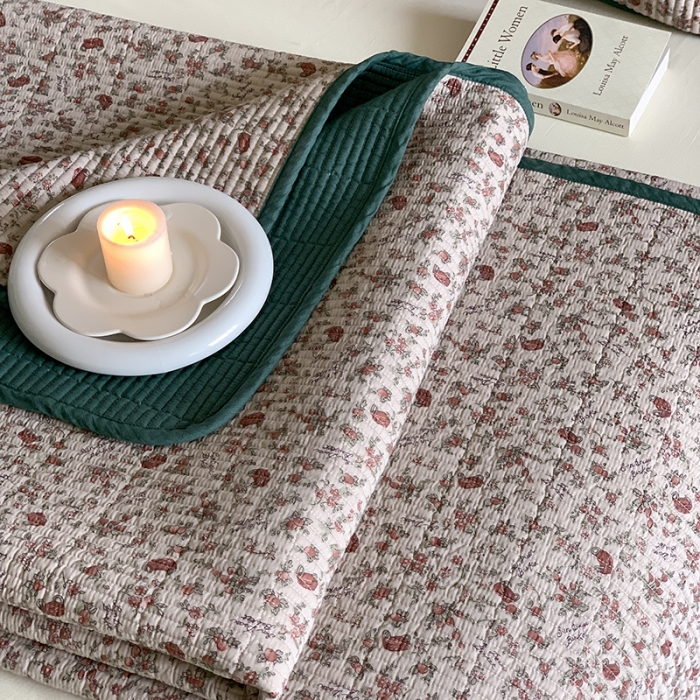 91家纺网 家纺一手货源 找家纺 汇庭 2023新款大鹅水洗棉床盖三件套 叮叮庄园