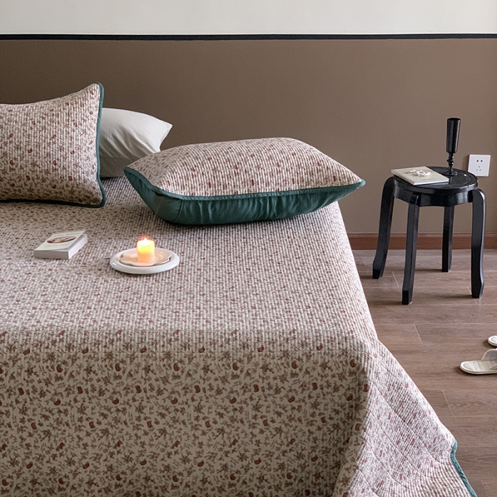 91家纺网 家纺一手货源 找家纺 汇庭 2023新款大鹅水洗棉床盖三件套 叮叮庄园