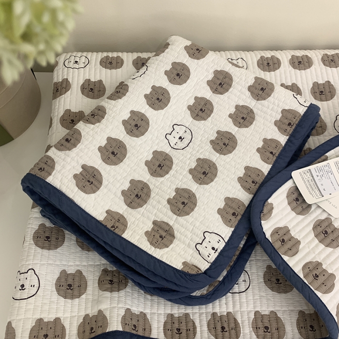 91家纺网 家纺一手货源 找家纺 汇庭 2023新款大鹅水洗棉床盖三件套 口袋庄园