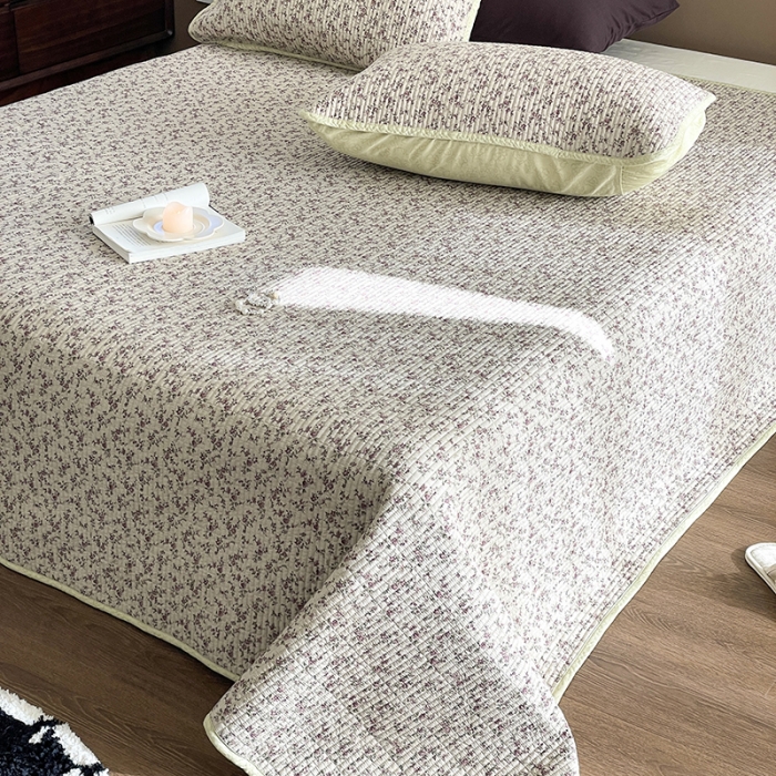 91家纺网 家纺一手货源 找家纺 汇庭 2023新款大鹅水洗棉床盖三件套 莫奈庄园