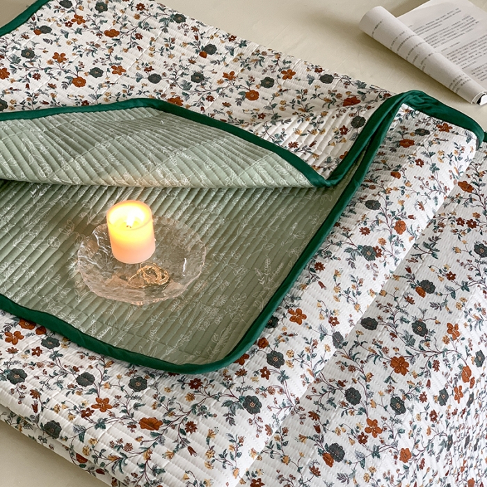 91家纺网 家纺一手货源 找家纺 汇庭 2023新款大鹅水洗棉床盖三件套 奈露庄园