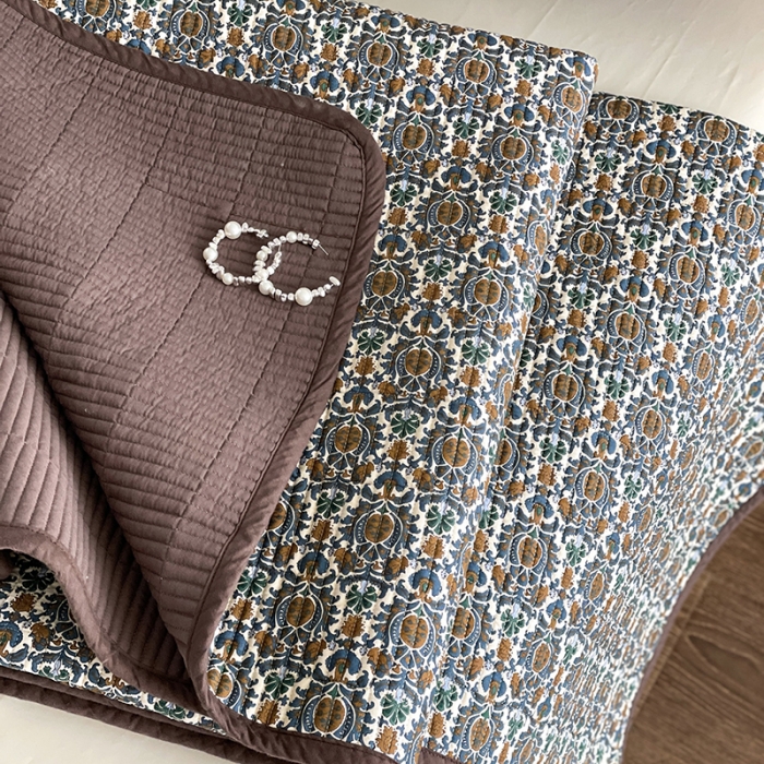 91家纺网 家纺一手货源 找家纺 汇庭 2023新款大鹅水洗棉床盖三件套 尼亚庄园