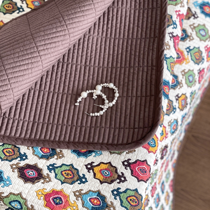 91家纺网 家纺一手货源 找家纺 汇庭 2023新款大鹅水洗棉床盖三件套 维亚庄园