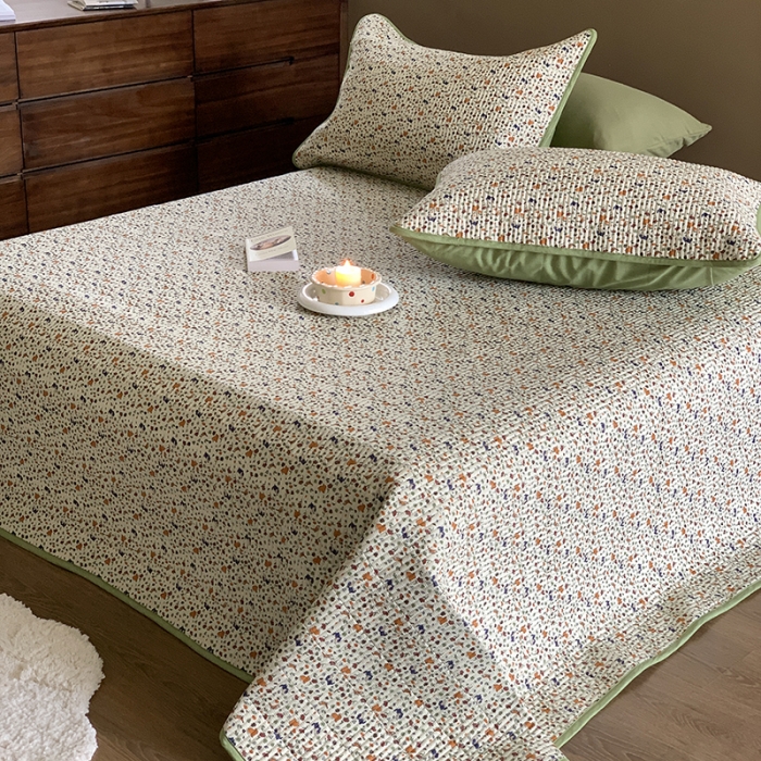 91家纺网 家纺一手货源 找家纺 汇庭 2023新款大鹅水洗棉床盖三件套 乌拉庄园