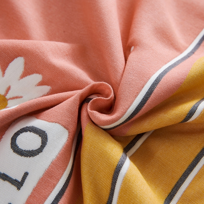 91家纺网 家纺一手货源 找家纺 棠薇 2023新款全棉6层纱布枕巾53*80cm/对-花卉系列 6层 格调菊粉