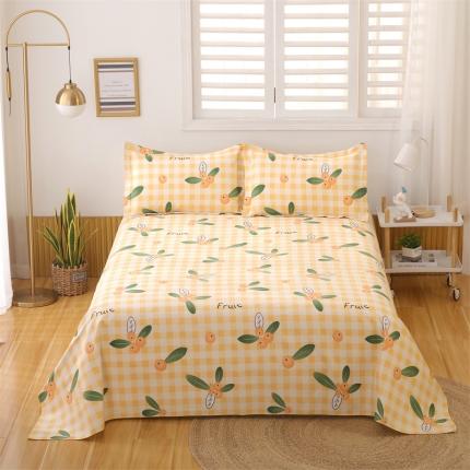 91家纺网 家纺一手货源 找家纺 居美良品 2025新款老粗布床单 枇杷印象