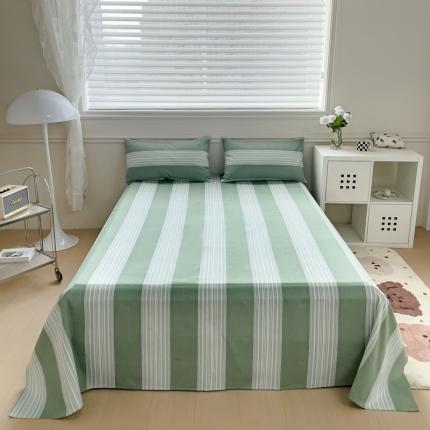 91家纺网 家纺一手货源 找家纺 居美良品 2025新款老粗布床单 清新-绿