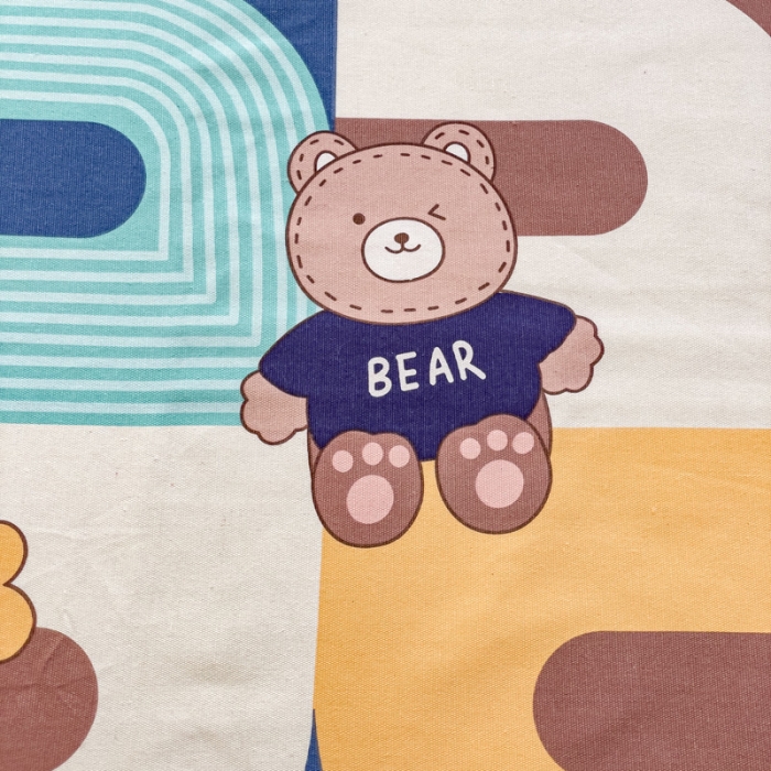 91家纺网 家纺一手货源 找家纺 居美良品 2025新款老粗布床单 布偶熊