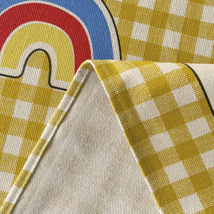 91家纺网 家纺一手货源 找家纺 居美良品 2025新款老粗布床单 彩虹格