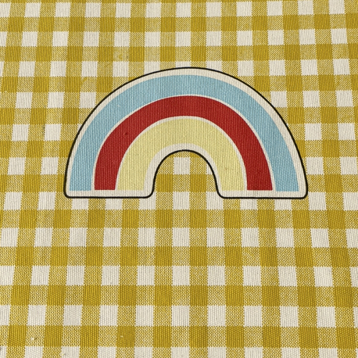 91家纺网 家纺一手货源 找家纺 居美良品 2025新款老粗布床单 彩虹格