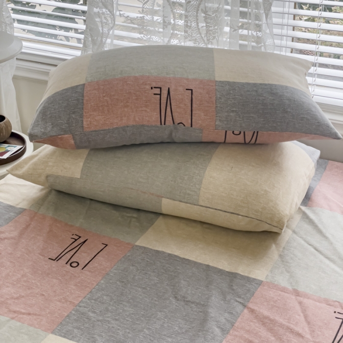 91家纺网 家纺一手货源 找家纺 居美良品 2025新款老粗布床单 浮光-红