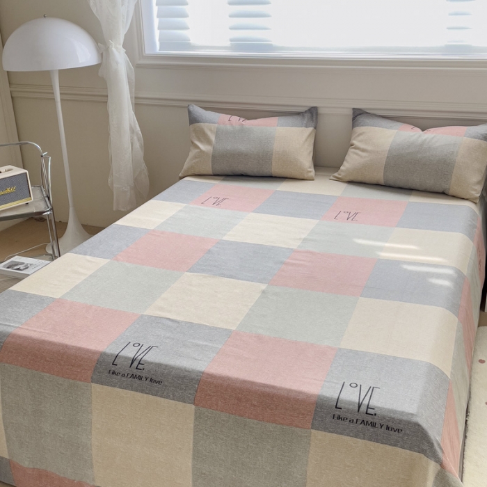 91家纺网 家纺一手货源 找家纺 居美良品 2025新款老粗布床单 浮光-红