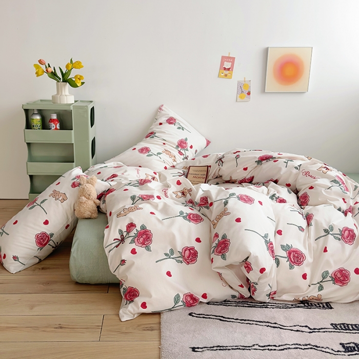 91家纺网 家纺一手货源 找家纺 怡家居 2023春夏新款全棉卡通系列四件套 贝贝兔