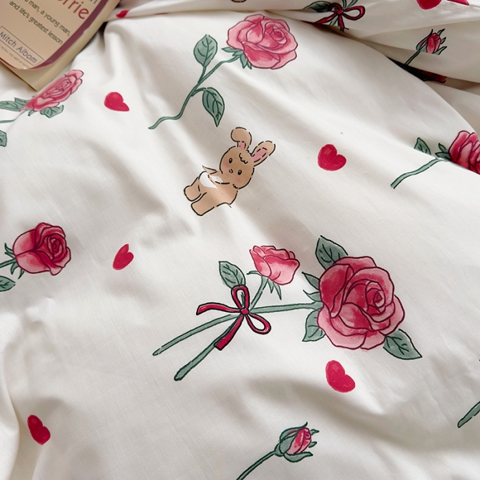 91家纺网 家纺一手货源 找家纺 怡家居 2023春夏新款全棉卡通系列四件套 贝贝兔