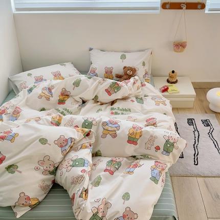 怡家居 2023春夏新款全棉卡通系列四件套 动物园