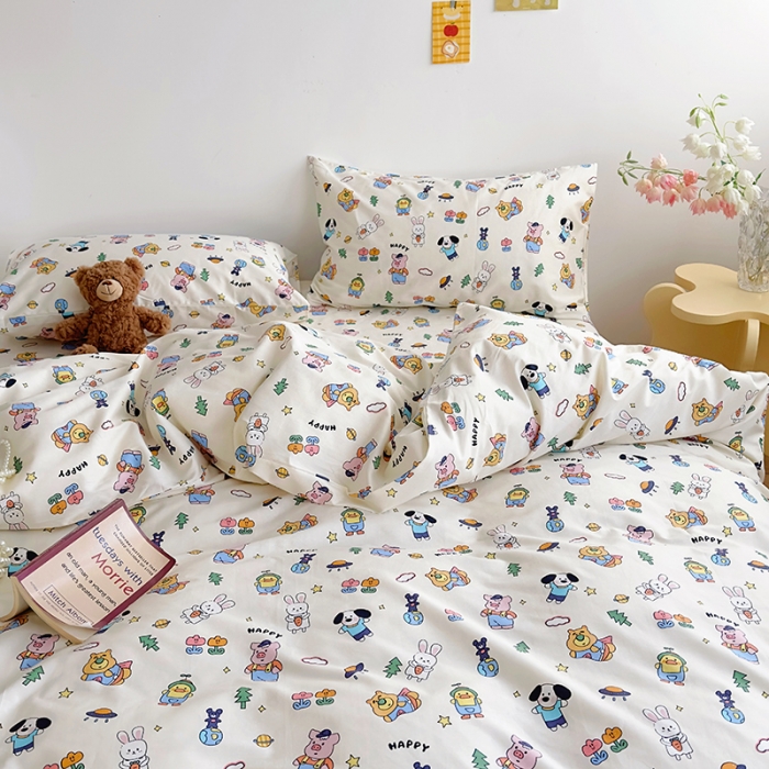 91家纺网 家纺一手货源 找家纺 怡家居 2023春夏新款全棉卡通系列四件套 疯狂动物城